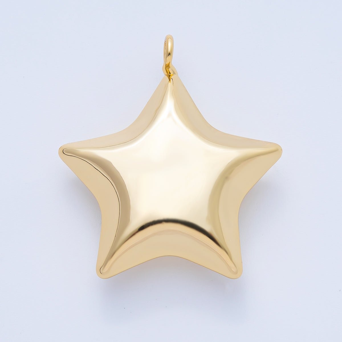 18K Gold Filled 35mm Curvy Twinkle Star Charm | AF1431 - DLUXCA