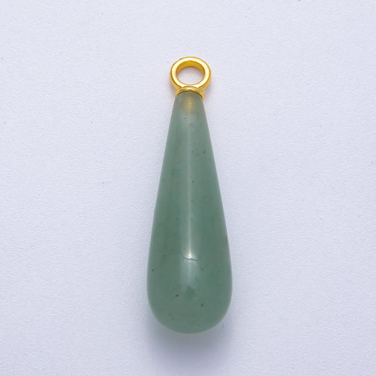 18K Gold Filled 37mm Multicolor Natural Gemstone Long Teardrop Pendant | Charms - 00522 ~ Charms - 00529 - DLUXCA