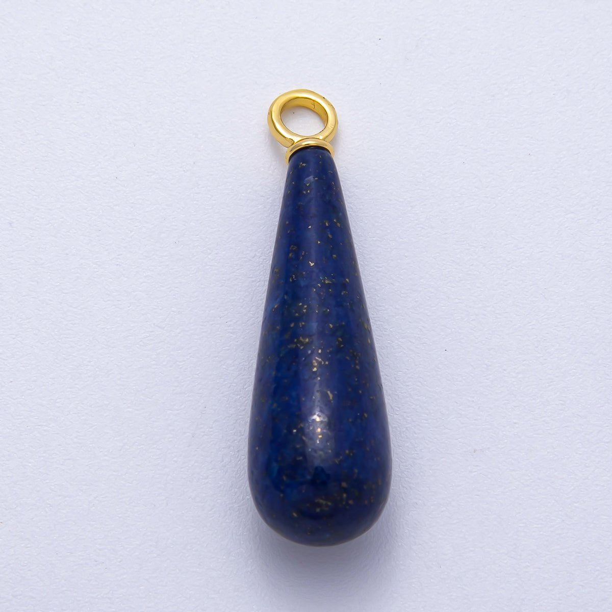 18K Gold Filled 37mm Multicolor Natural Gemstone Long Teardrop Pendant | Charms - 00522 ~ Charms - 00529 - DLUXCA