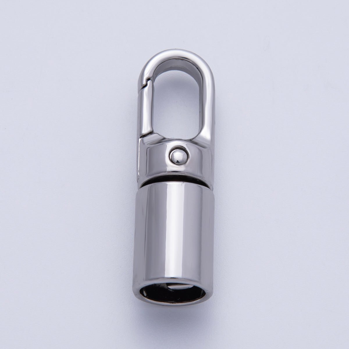 18K Gold Filled 39.5mm Minimalist Push Gate End Cap Finding in Gold & Silver | Findings - 00013 Findings - 00014 - DLUXCA
