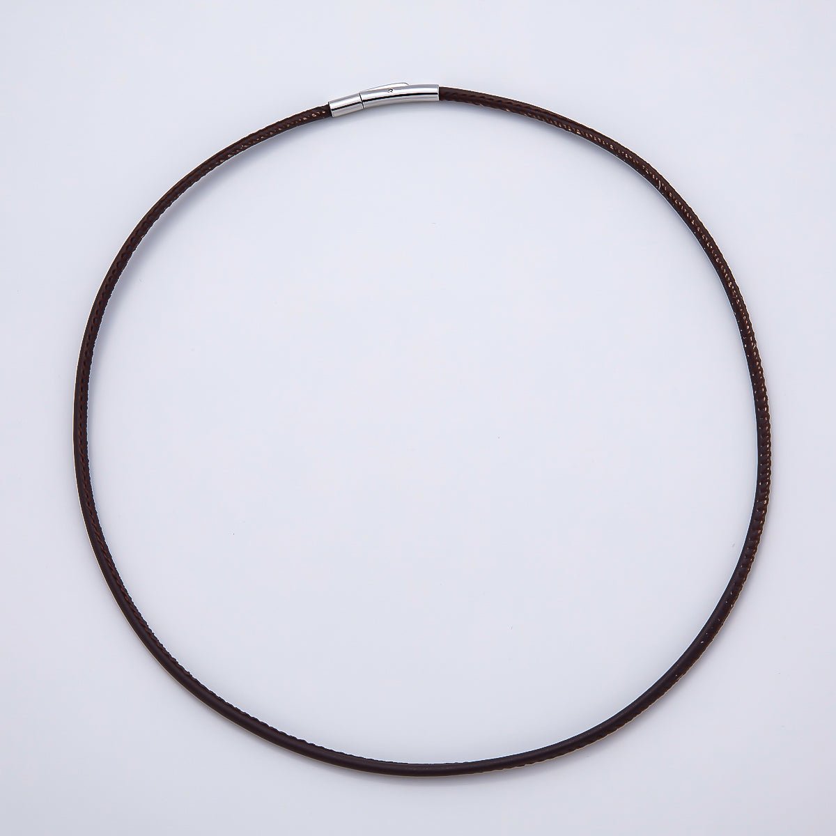 18K Gold Filled 3mm Dark Brown Fall Faux Leather Cord 19 Inch Necklace | WA - 3857 - DLUXCA