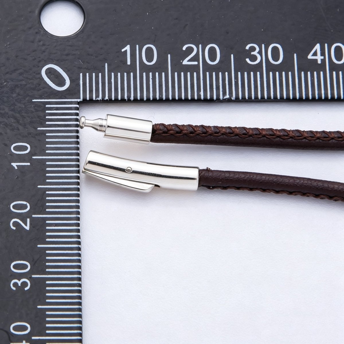 18K Gold Filled 3mm Dark Brown Fall Faux Leather Cord 19 Inch Necklace | WA - 3857 - DLUXCA
