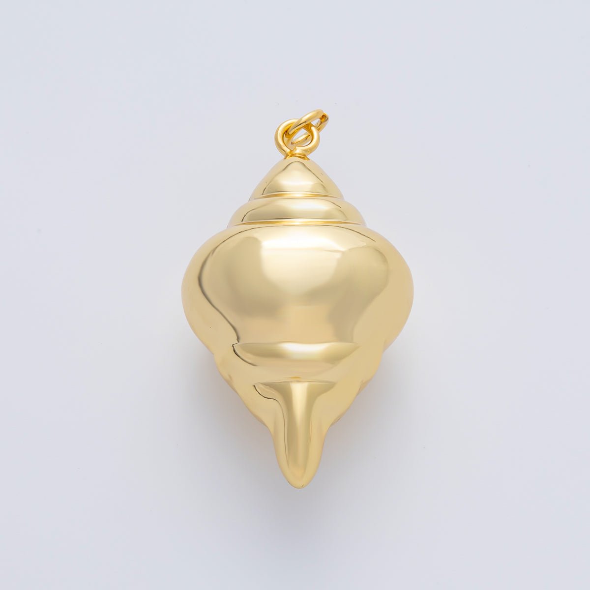 18K Gold Filled 44mm Big Sea Snail Shell Nautical Charm | AF1409 - DLUXCA