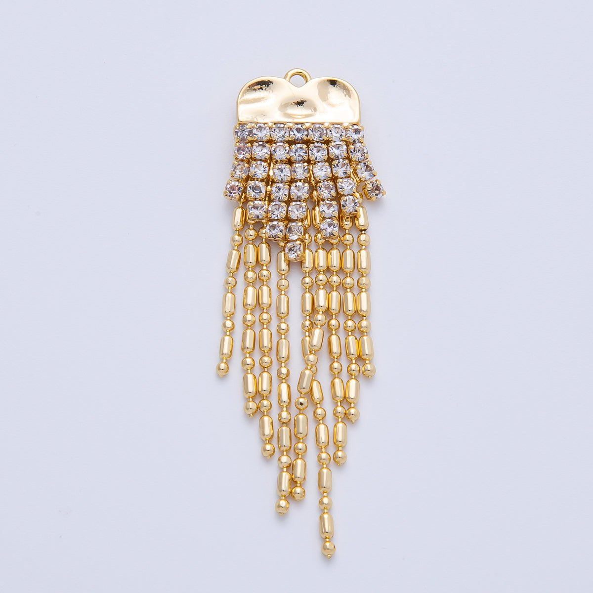 18K Gold Filled 47mm Tennis Chain Bead Chain Tassel Finding Fringe Jewelry | Z1648 - DLUXCA