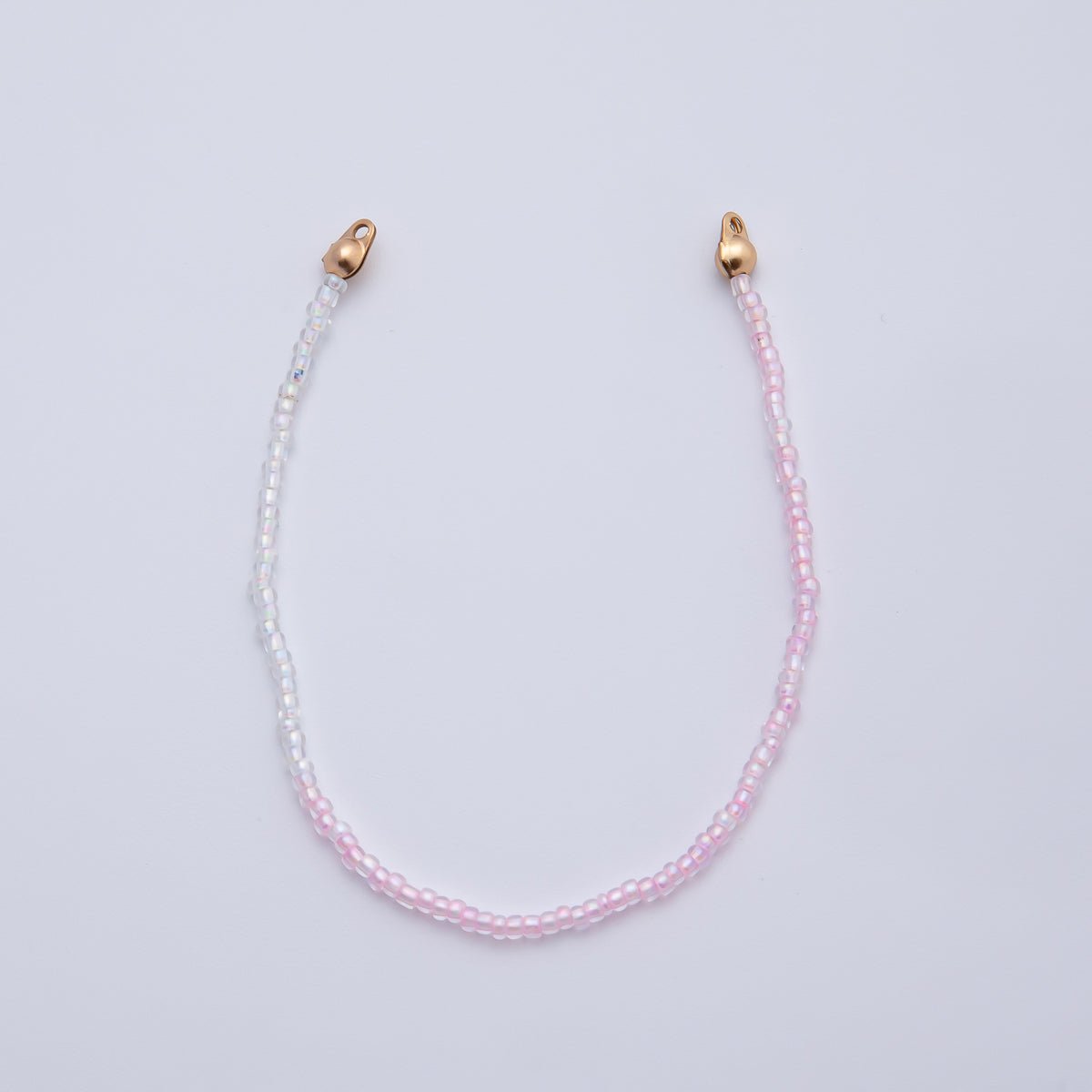 18K Gold Filled 4mm AB Pink, Blue, Teal White Gemstone Crimp Handmade Finding | Z1401 ~ Z1403 - DLUXCA