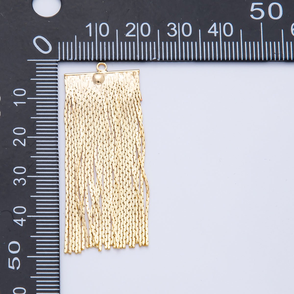 18K Gold Filled 50mm Snake Chain Tassel Finding Fringe Jewelry | Z1645 - DLUXCA