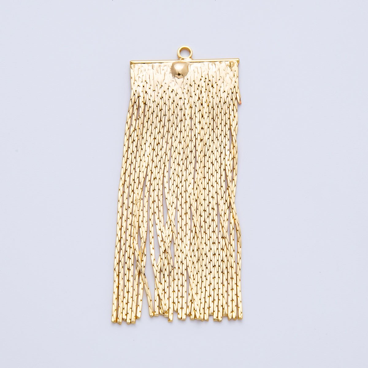 18K Gold Filled 50mm Snake Chain Tassel Finding Fringe Jewelry | Z1645 - DLUXCA