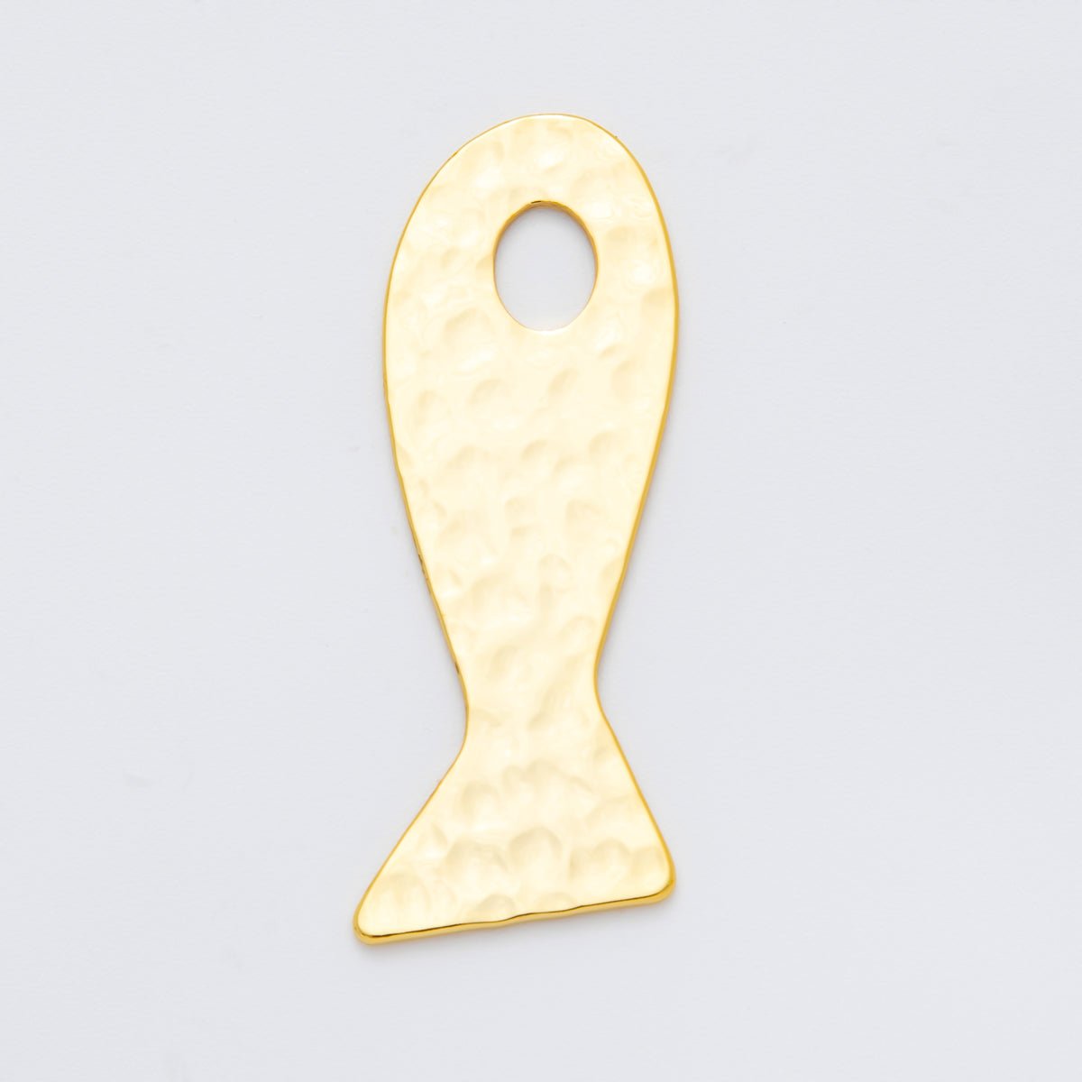 18K Gold Filled 51mm Hammered Ocean Animal Charm Finding | AF1256 - DLUXCA