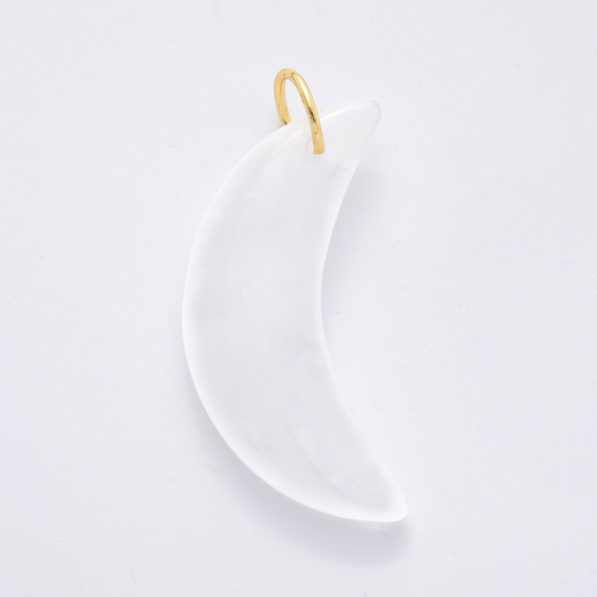 18K Gold Filled 54mm Aventurine, Agate, & Opal Gemstone Crescent Moon Charm | N412 N442 N456 - DLUXCA