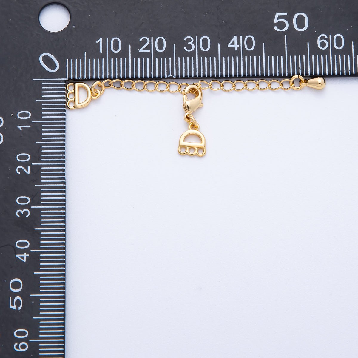 18K Gold Filled 60mm Minimalist Triple Detangler Lobster Clasps w. Extender | Findings - 00023 - DLUXCA