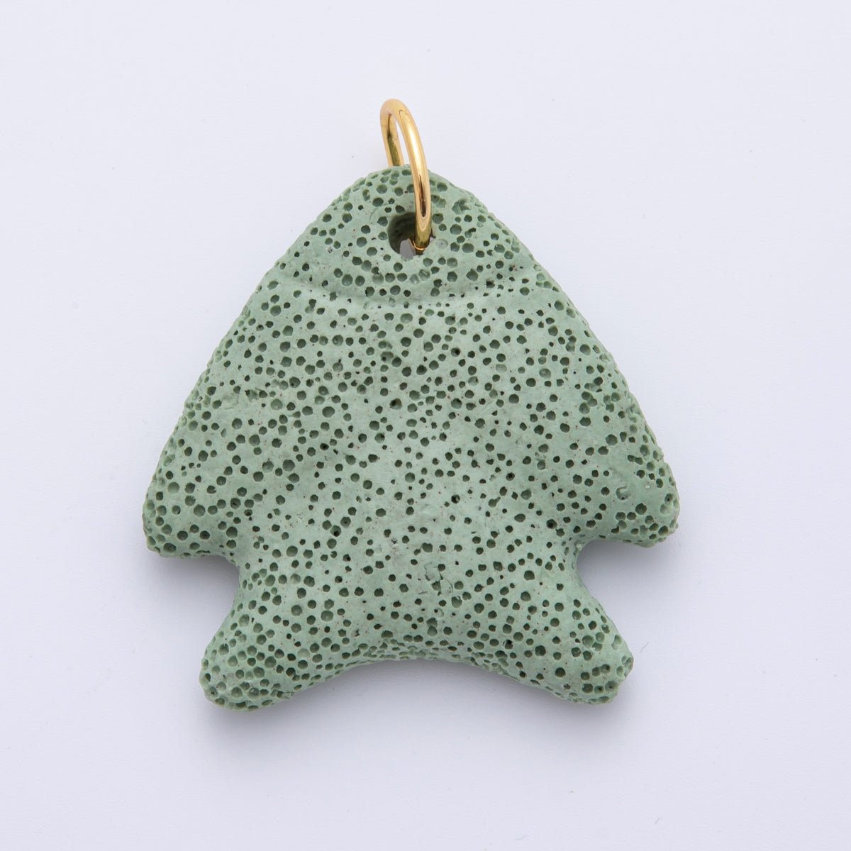 18K Gold Filled 63mm Lava Stone Triangle Sea Fish Charm | AH893 - AH896 - DLUXCA