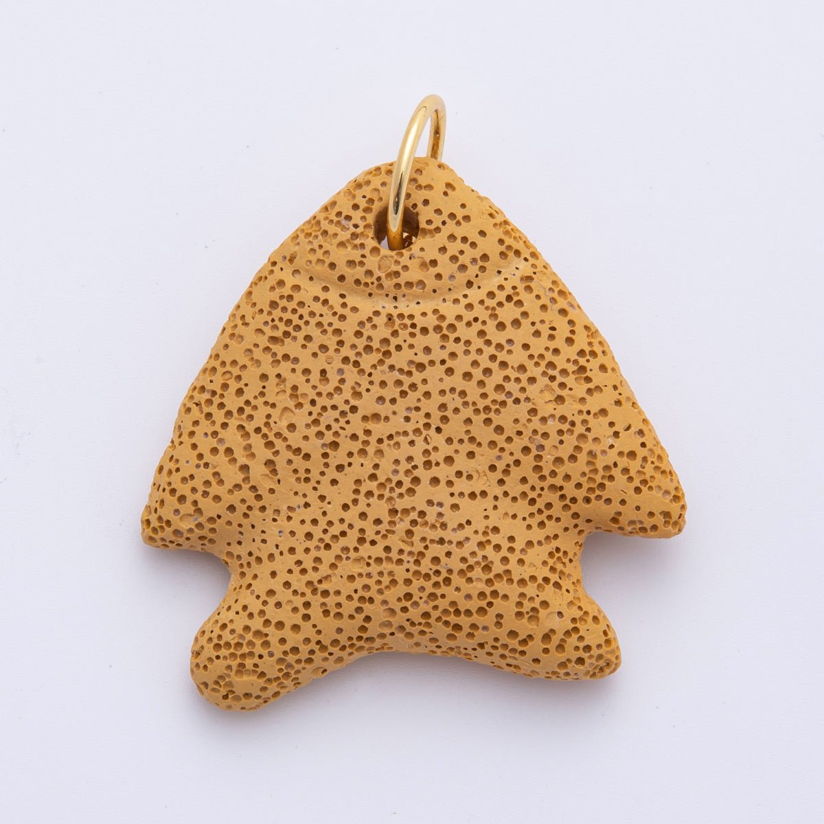 18K Gold Filled 63mm Lava Stone Triangle Sea Fish Charm | AH893 - AH896 - DLUXCA