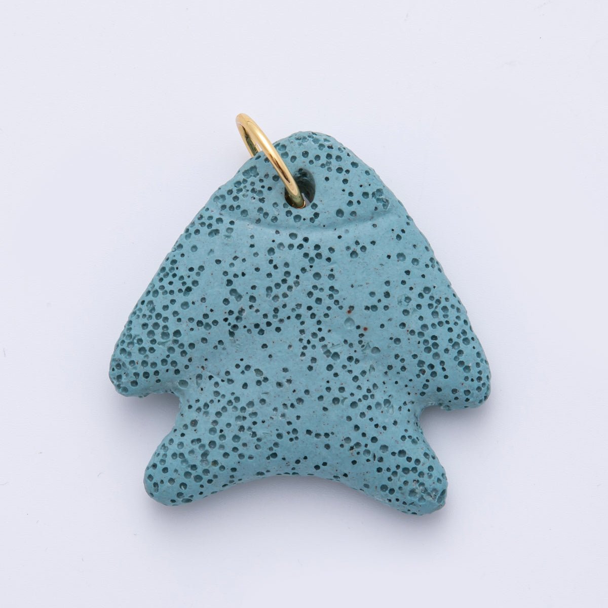 18K Gold Filled 63mm Lava Stone Triangle Sea Fish Charm | AH893 - AH896 - DLUXCA