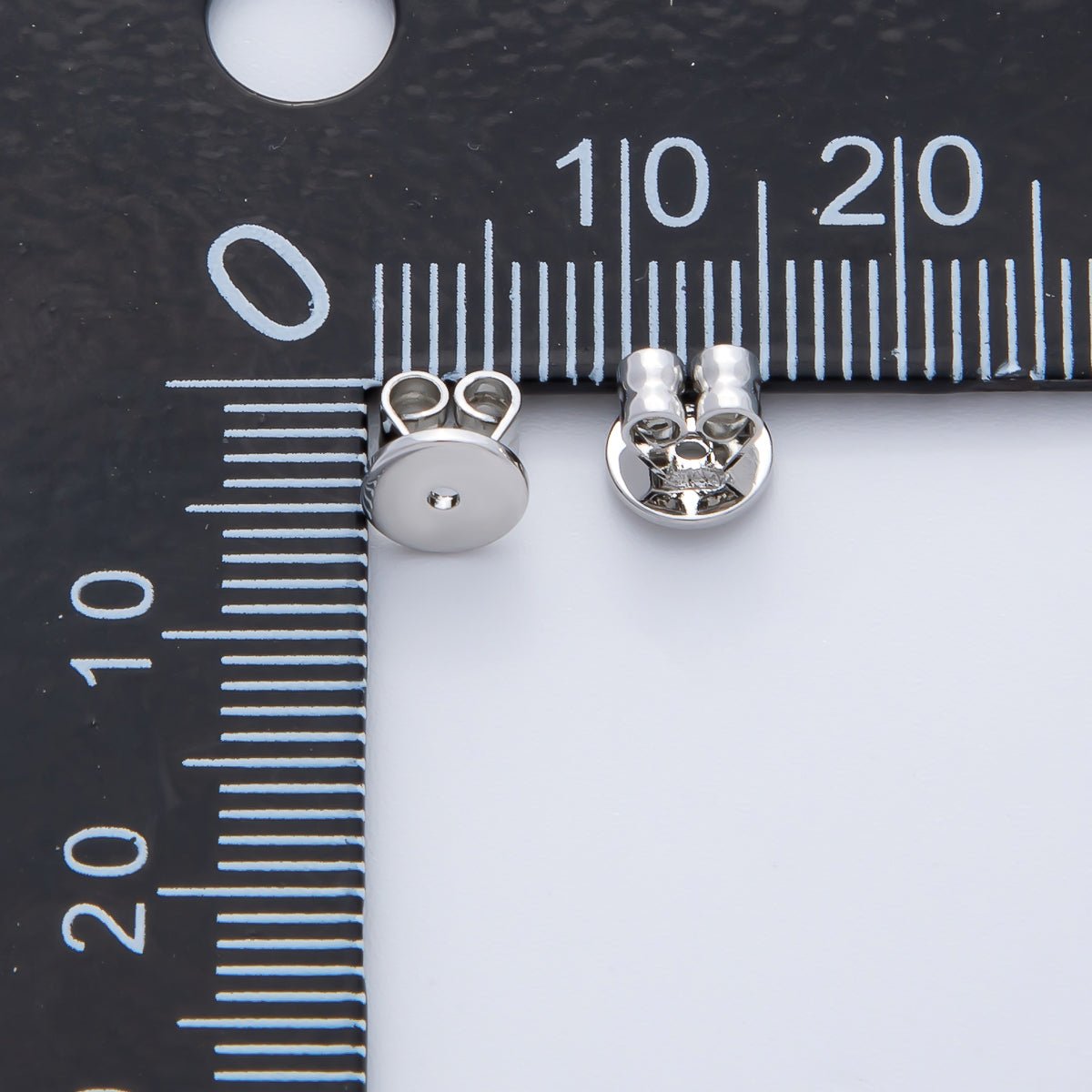 18K Gold Filled 6mm Dainty Minimalist Earring Backing Stopper Finding in Gold & Silver | Z1390 - DLUXCA