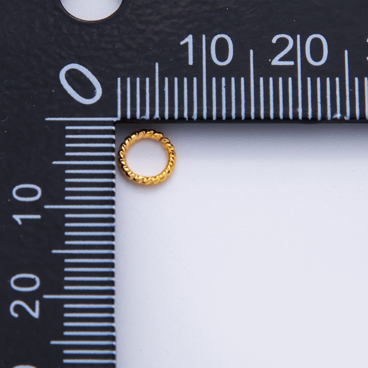 18K Gold Filled 6mm x 1mm Ribbed Croissant Jump Ring Findings by Set | Z1598 - DLUXCA