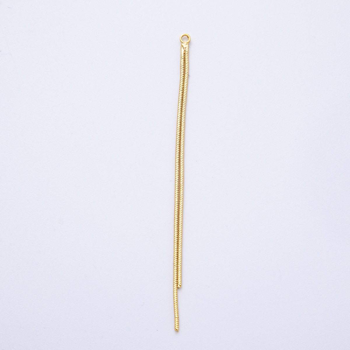 18K Gold Filled 73mm Minimalist Double Snake Chain Tassel Finding Fringe Jewelry | Z1642 - DLUXCA