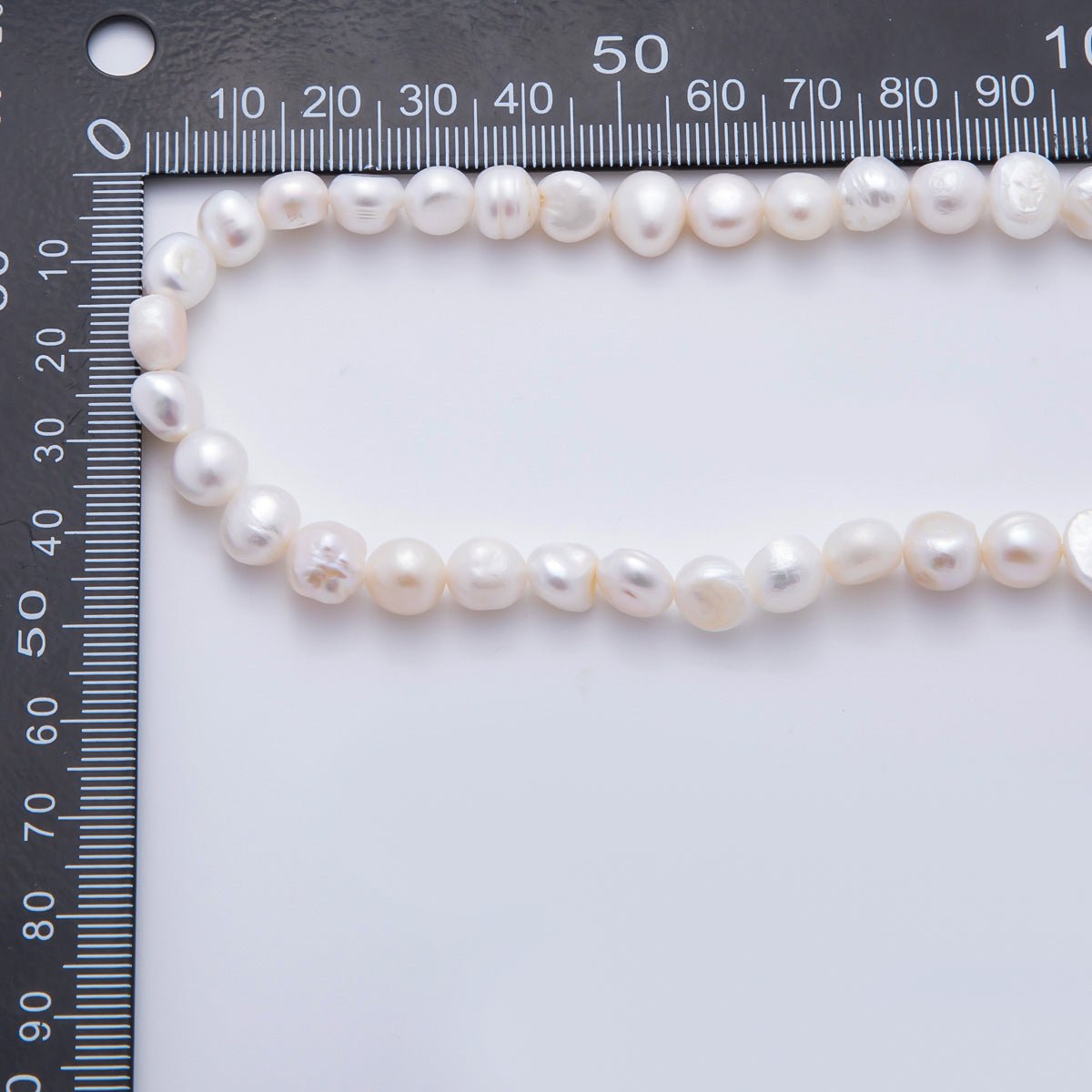 18K Gold Filled 8mm Genuine Bridal Freshwater Pearl Necklace 16.7 Inches + Extender | WA - A3474 - DLUXCA