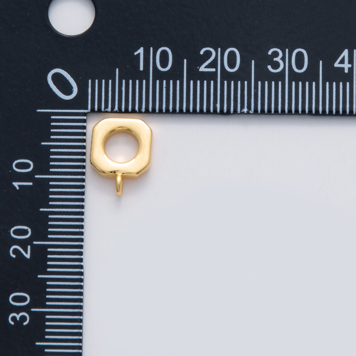 18K Gold Filled 9mm Minimalist Open Edged Square Charm Finding | Z1162 - DLUXCA
