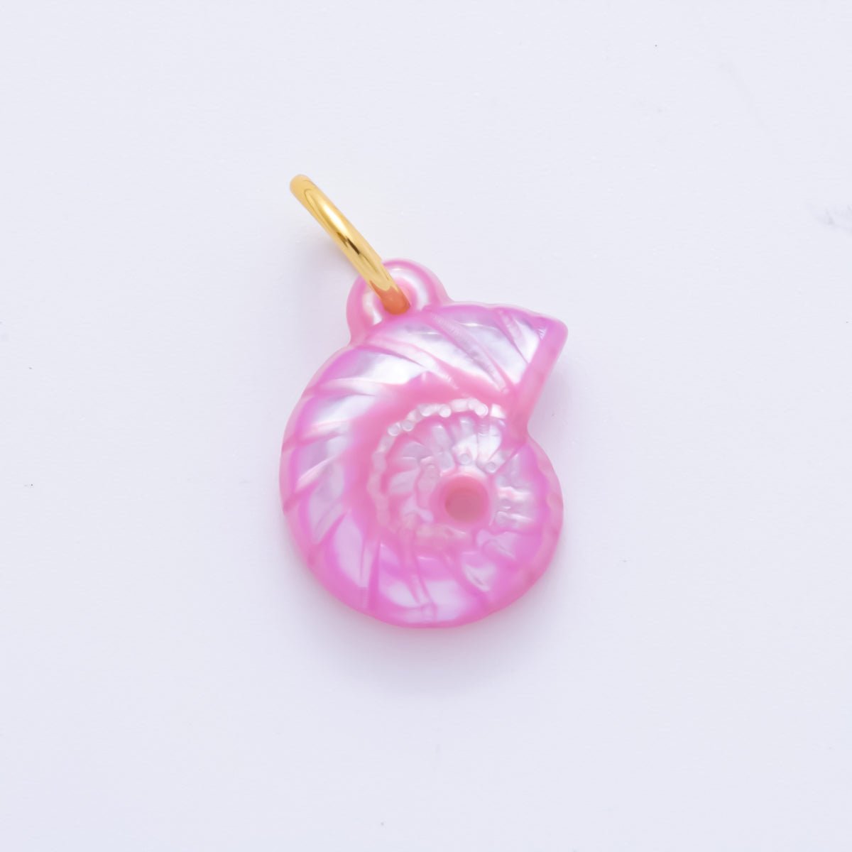 18K Gold Filled Blue, White, Pink, Purple Clam Seashell Charm | AH - 825 AH - 826 - DLUXCA