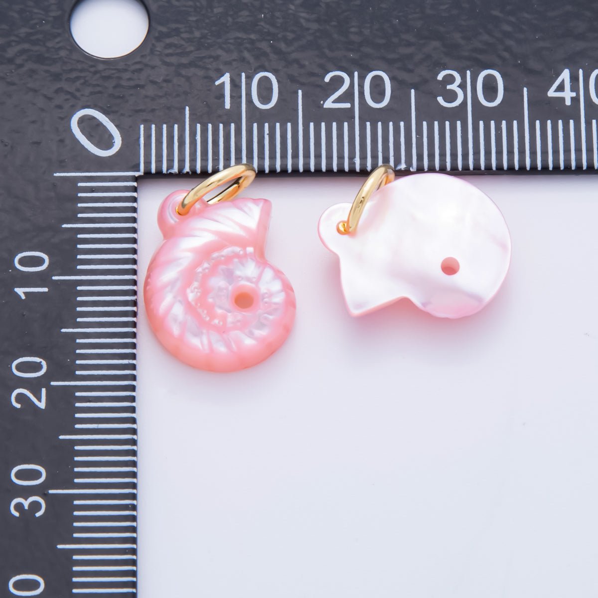 18K Gold Filled Blue, White, Pink, Purple Clam Seashell Charm | AH - 825 AH - 826 - DLUXCA