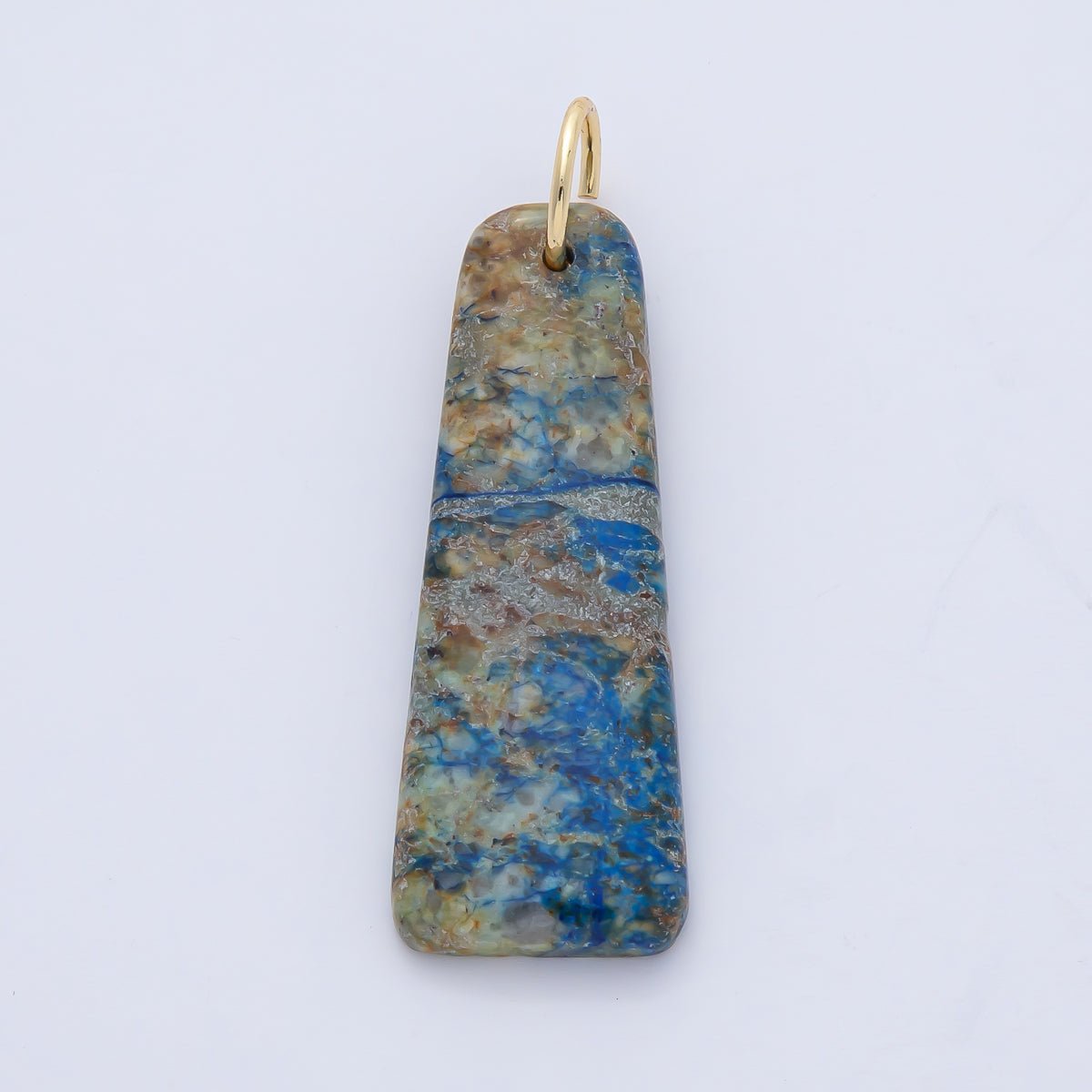 18K Gold Filled Boho Gemstone Bar Pendant – Turquoise & Multicolor Stone Charms| AF1495 - DLUXCA