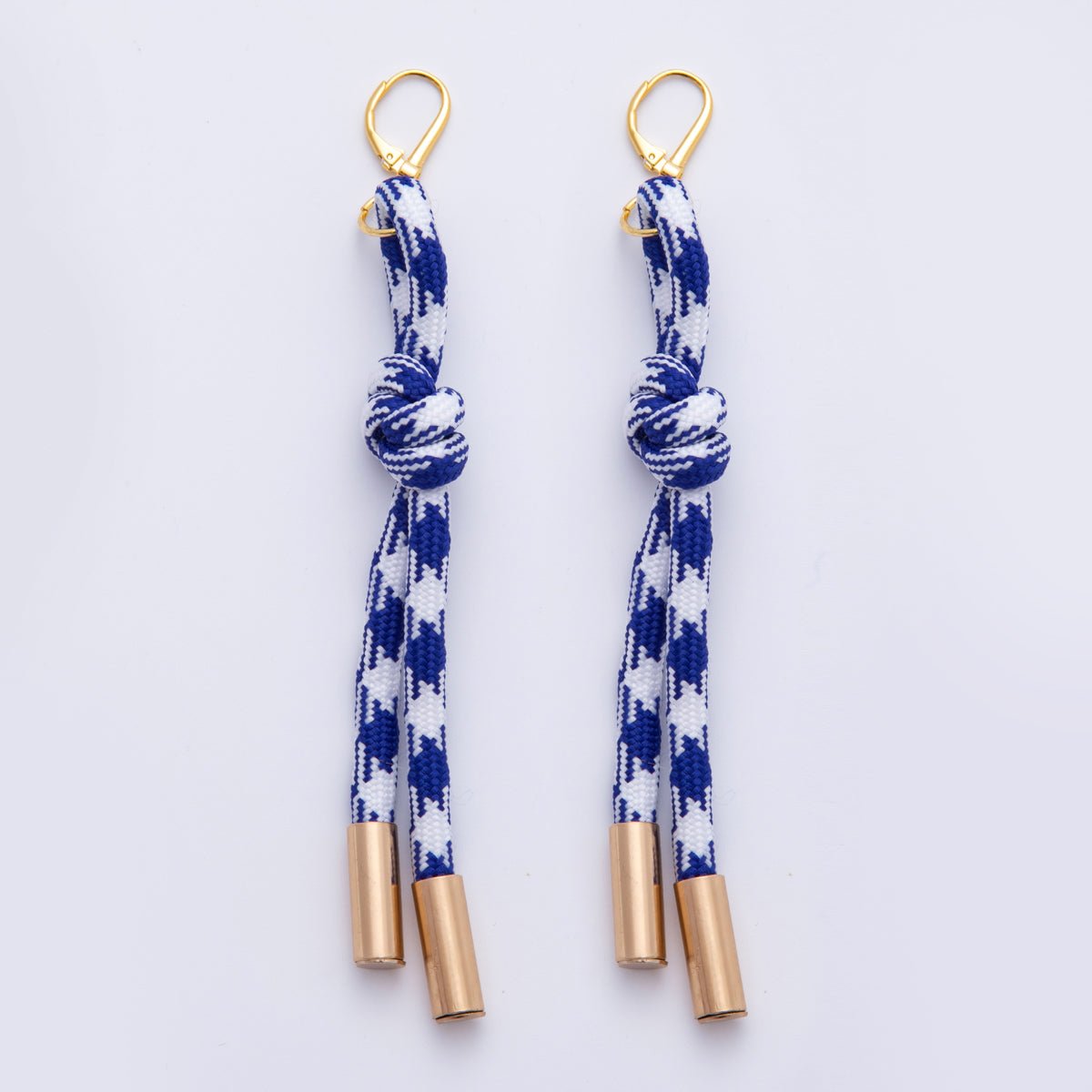 18K Gold Filled Colorful Summer Tied Cord Drop Dangle Lever - Back Earrings | AJ - 158 - AJ - 167 - DLUXCA