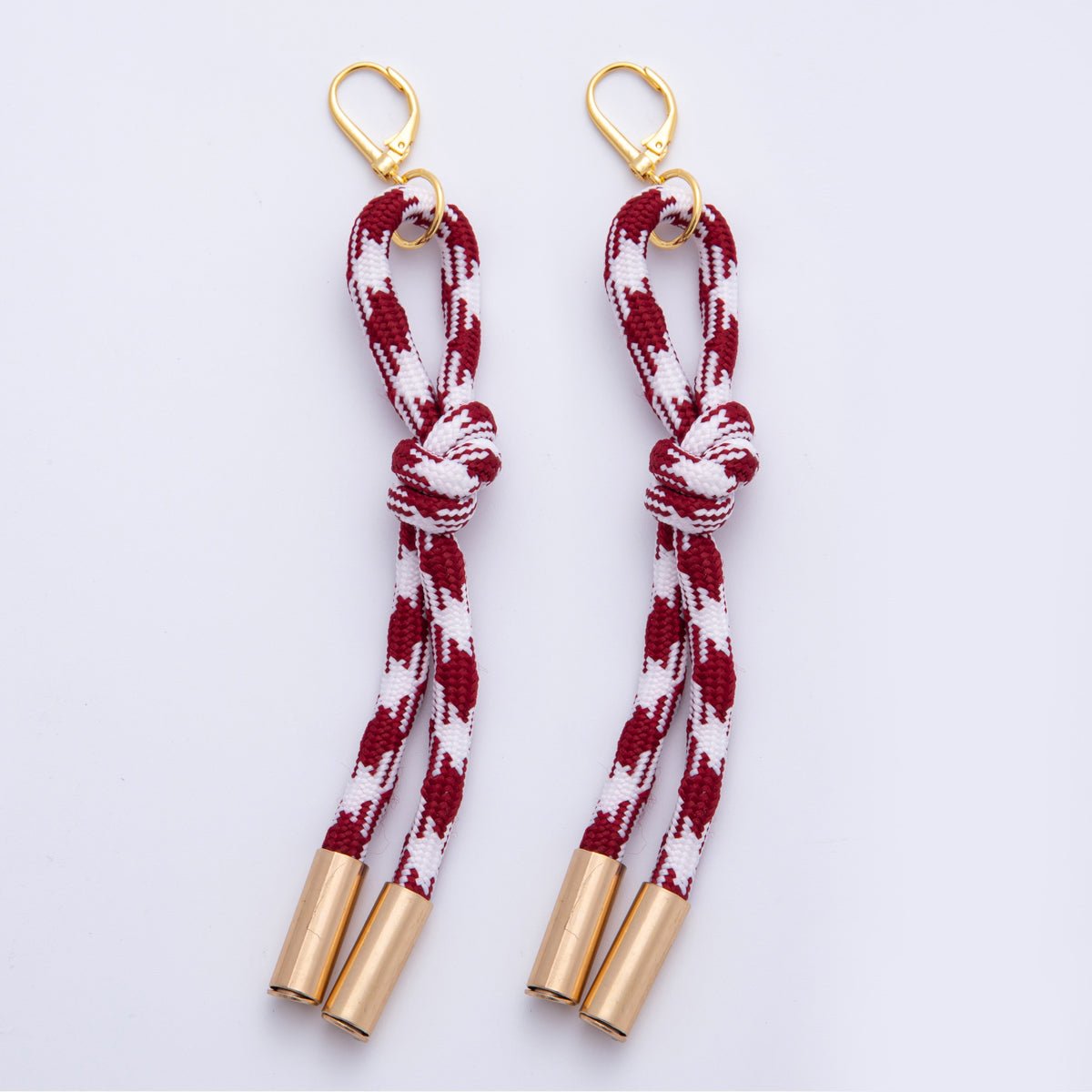 18K Gold Filled Colorful Summer Tied Cord Drop Dangle Lever - Back Earrings | AJ - 158 - AJ - 167 - DLUXCA