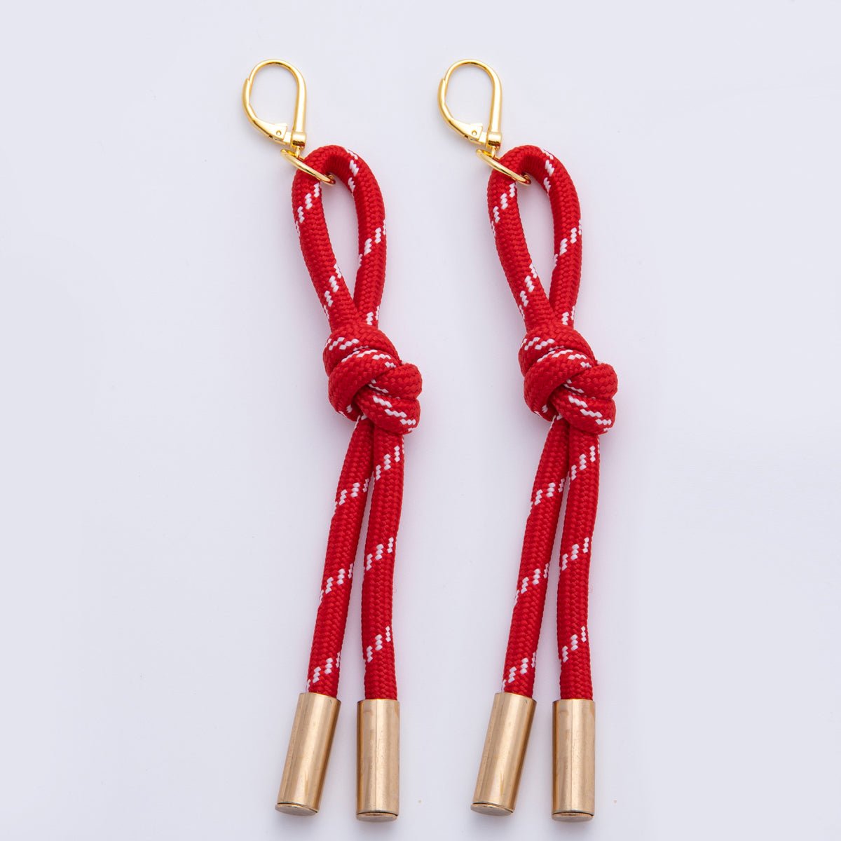 18K Gold Filled Colorful Summer Tied Cord Drop Dangle Lever - Back Earrings | AJ - 158 - AJ - 167 - DLUXCA