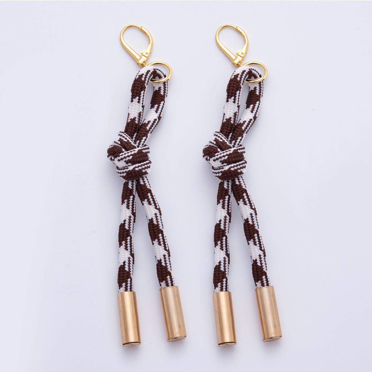 18K Gold Filled Colorful Summer Tied Cord Drop Dangle Lever - Back Earrings | AJ - 158 - AJ - 167 - DLUXCA