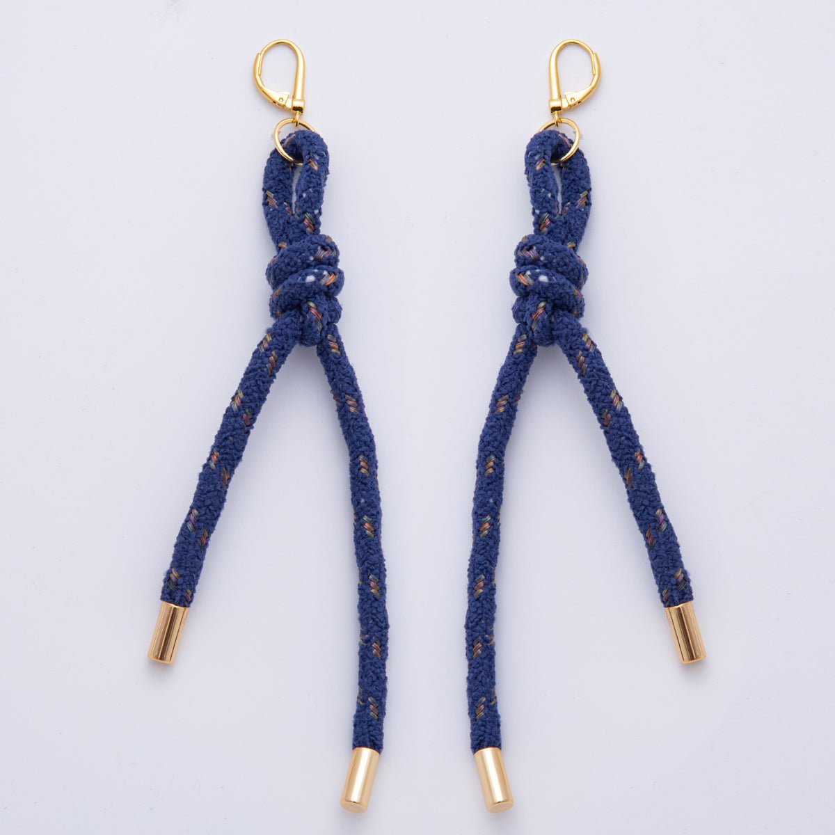 18K Gold Filled Colorful Summer Tied Cord Drop Dangle Lever - Back Earrings | AJ - 158 - AJ - 167 - DLUXCA