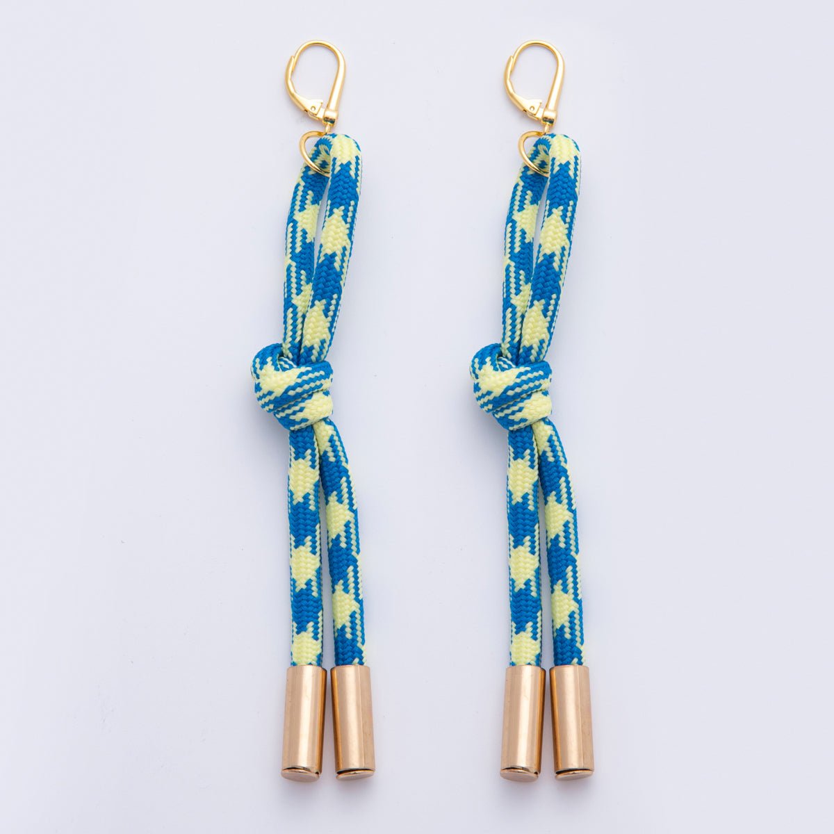 18K Gold Filled Colorful Summer Tied Cord Drop Dangle Lever - Back Earrings | AJ - 158 - AJ - 167 - DLUXCA
