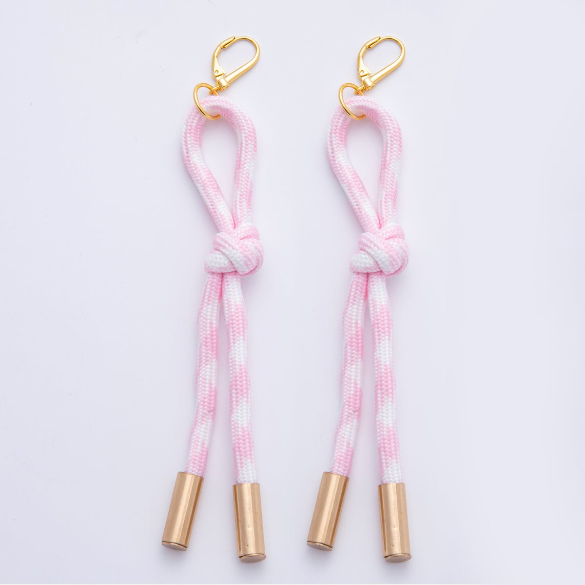 18K Gold Filled Colorful Summer Tied Cord Drop Dangle Lever - Back Earrings | AJ - 158 - AJ - 167 - DLUXCA