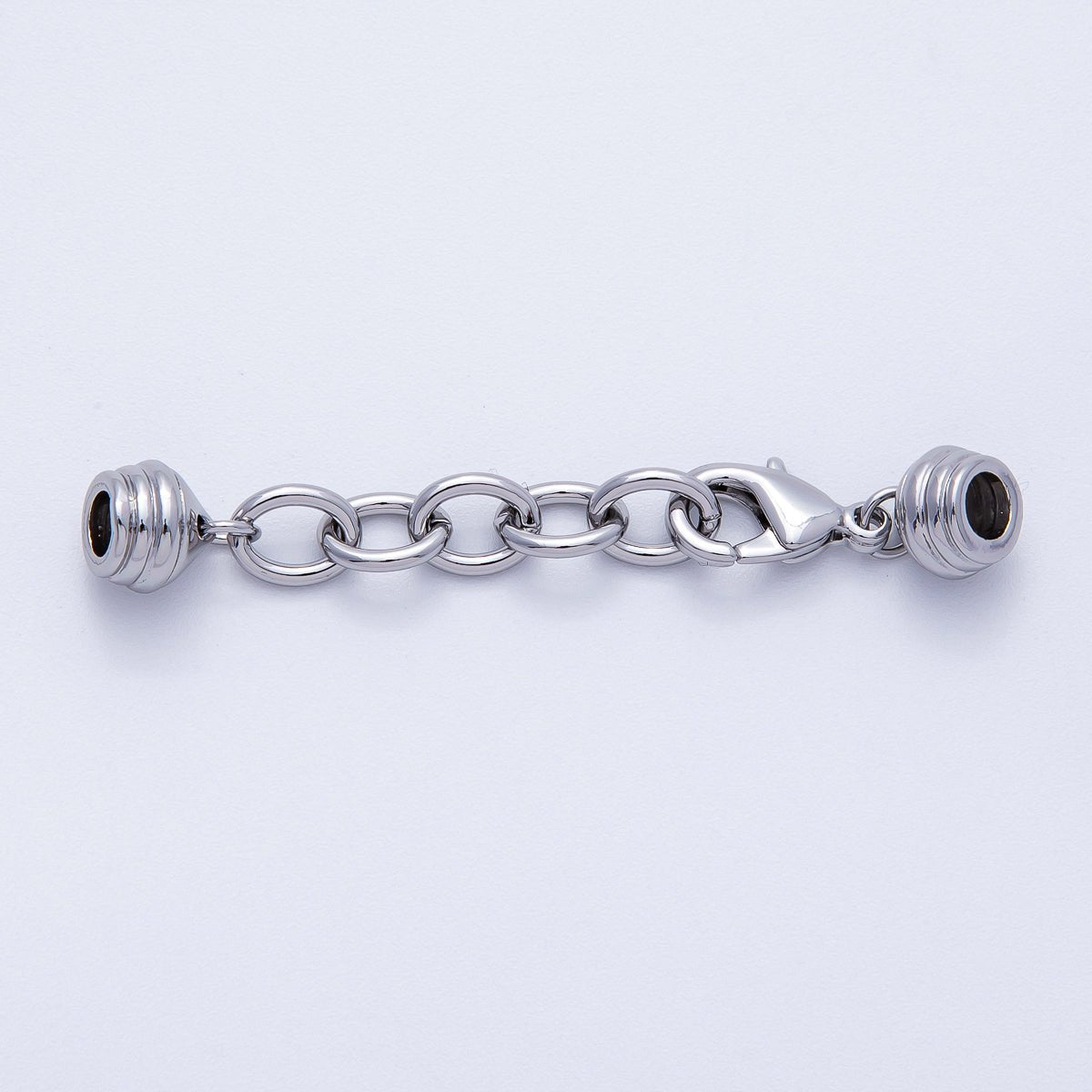 18K Gold Filled Cord Chain End Cap Clasps w. Extender Findings Set | Z1391 - DLUXCA
