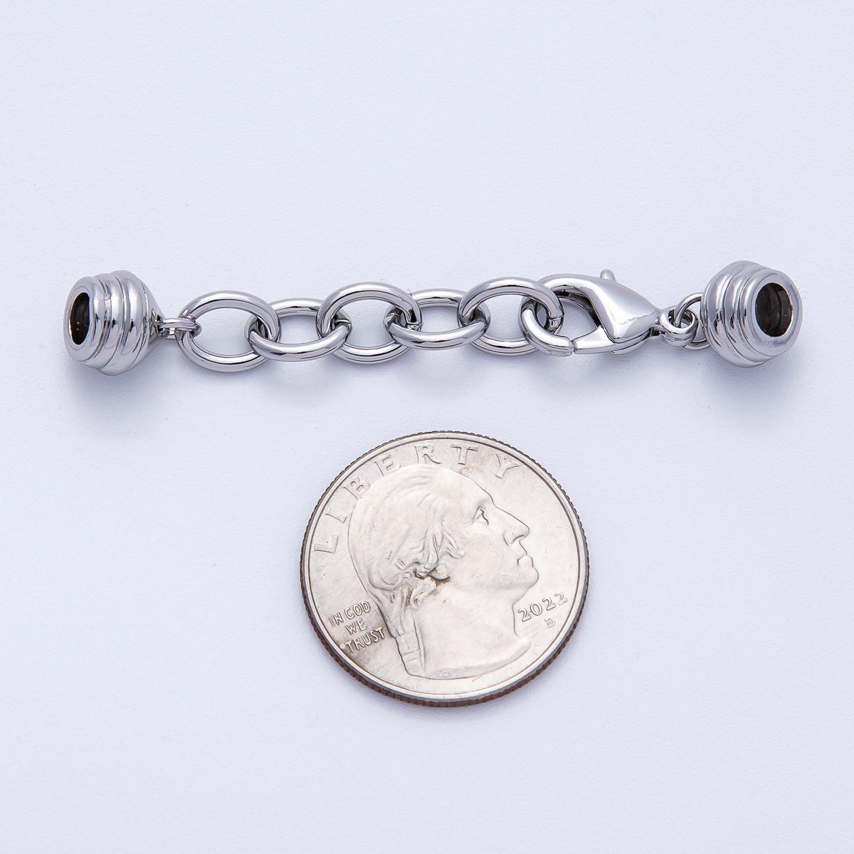 18K Gold Filled Cord Chain End Cap Clasps w. Extender Findings Set | Z1391 - DLUXCA