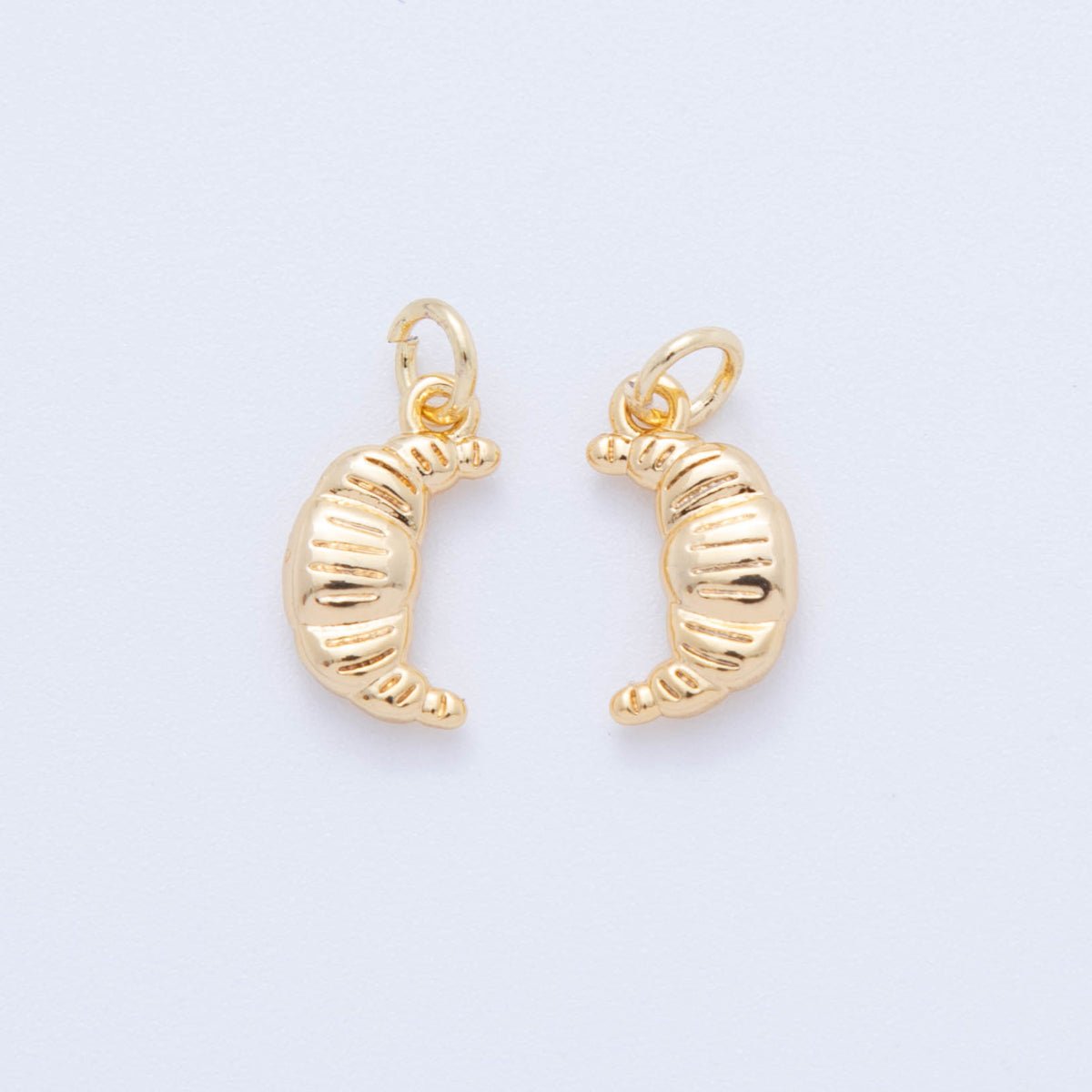 18K Gold Filled Croissant Minimalist Multidimensional 3D Charm | D035 - DLUXCA