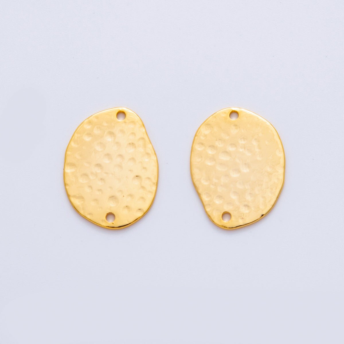 18K Gold Filled Dotted Abstract Oval Thin Charm Finding | Z1171 - DLUXCA