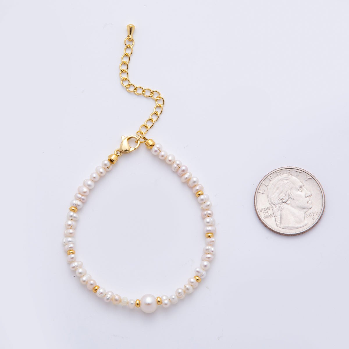 18K Gold Filled Freshwater Pearls Gemstone Handmade Bracelet in Purple, White, & Pink | WA - 3378 WA - 3380 WA - 3391 - DLUXCA