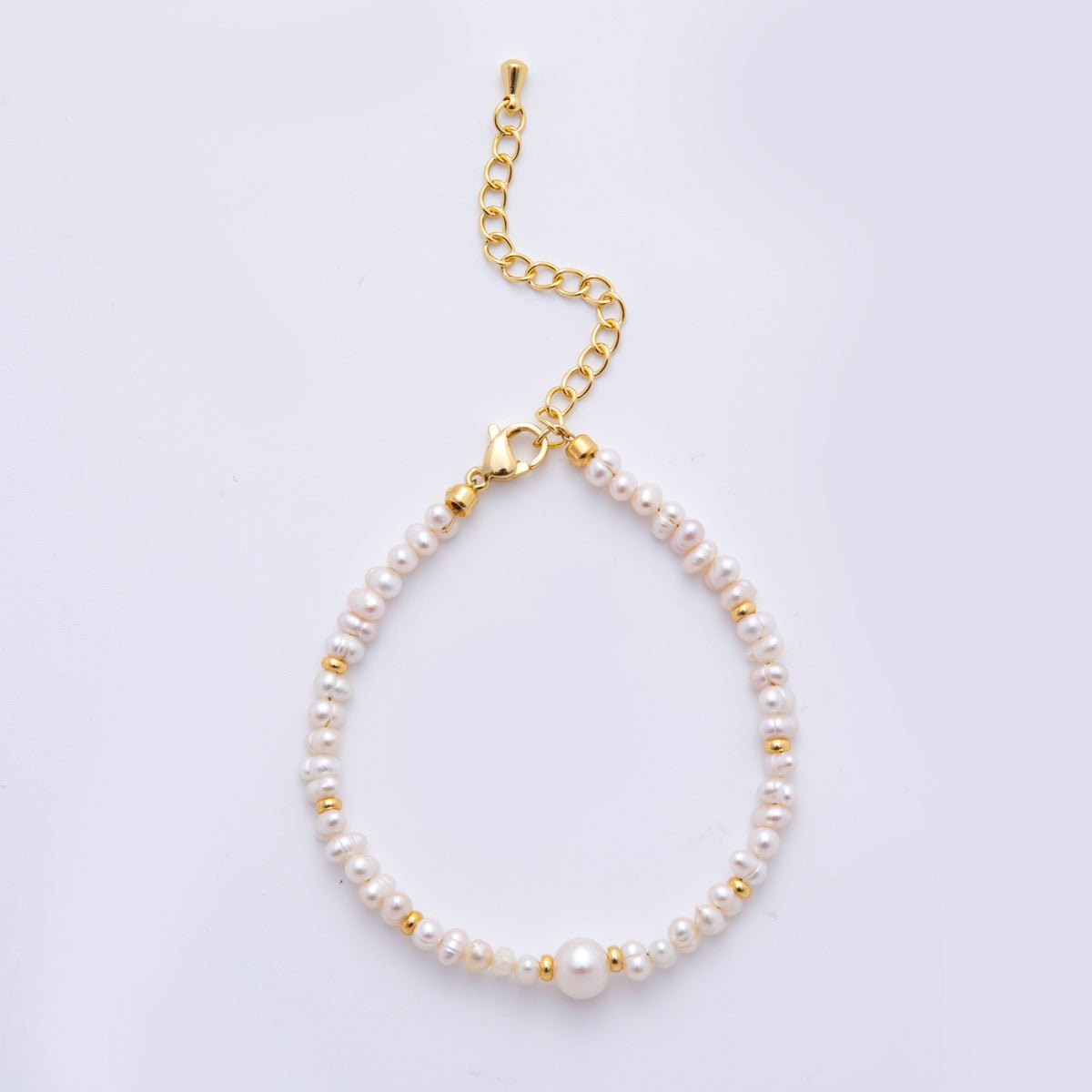 18K Gold Filled Freshwater Pearls Gemstone Handmade Bracelet in Purple, White, & Pink | WA - 3378 WA - 3380 WA - 3391 - DLUXCA