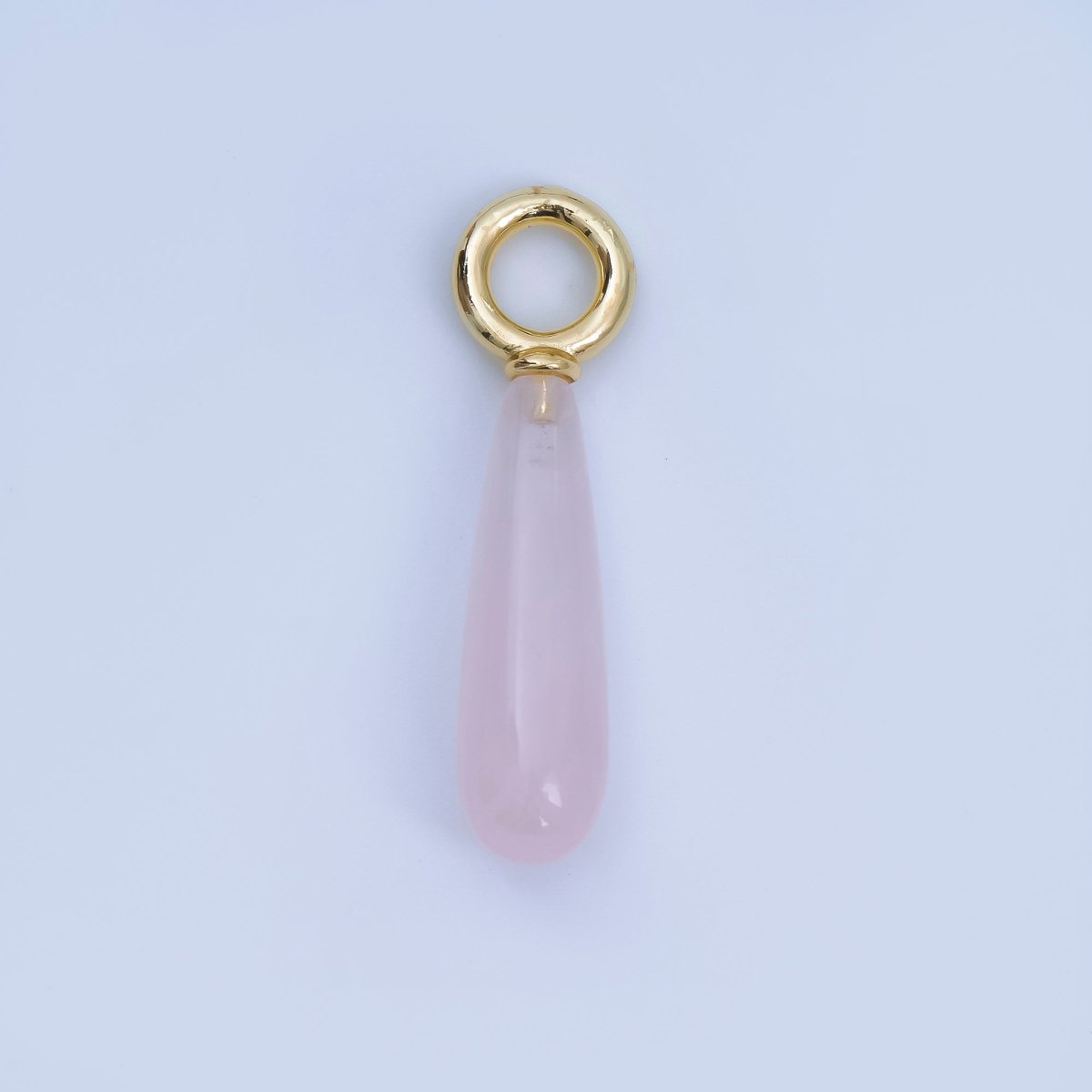 18K Gold Filled Gemstone Tear Drop Charm Big Loop Charm | AJ - 420 - DLUXCA