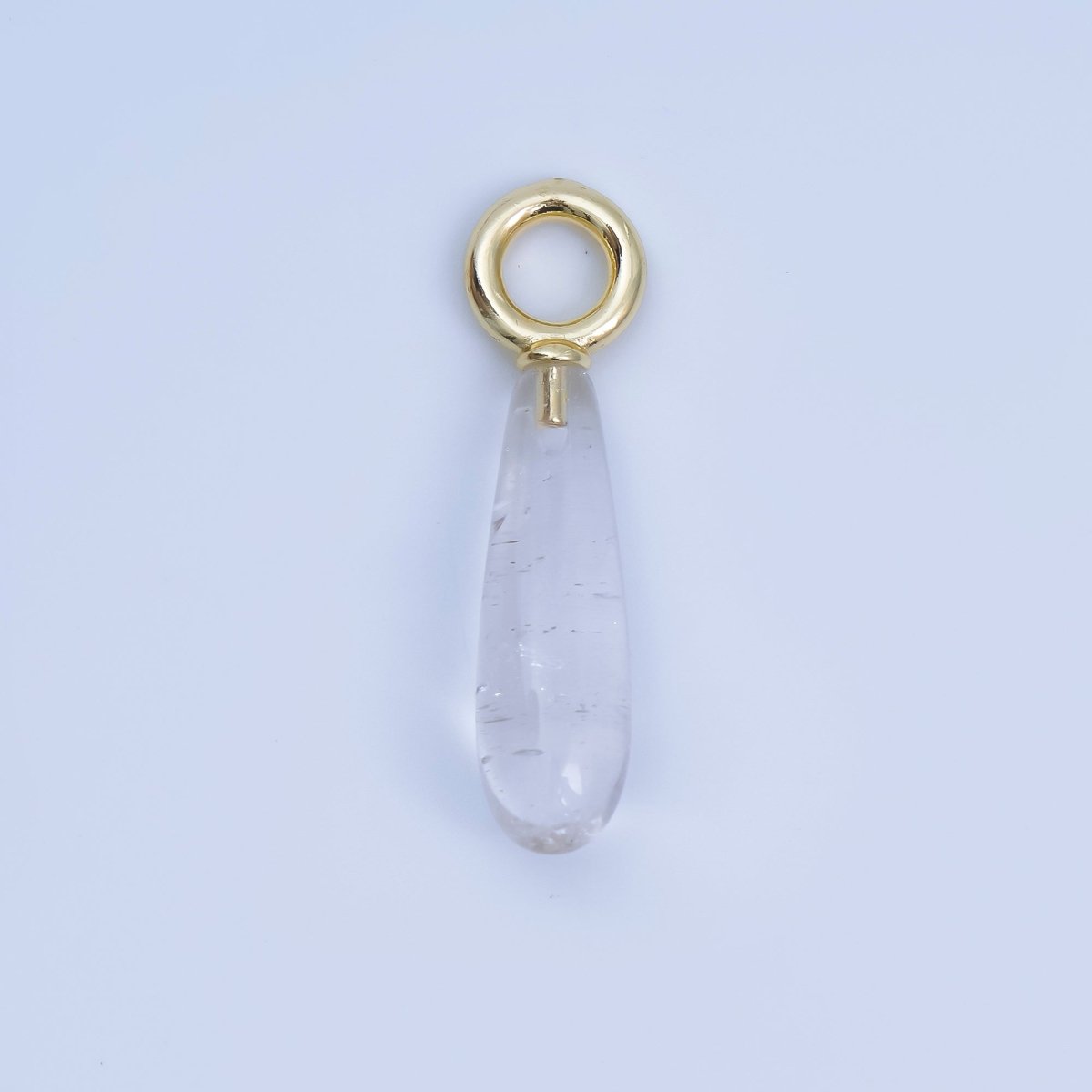 18K Gold Filled Gemstone Tear Drop Charm Big Loop Charm | AJ - 420 - DLUXCA