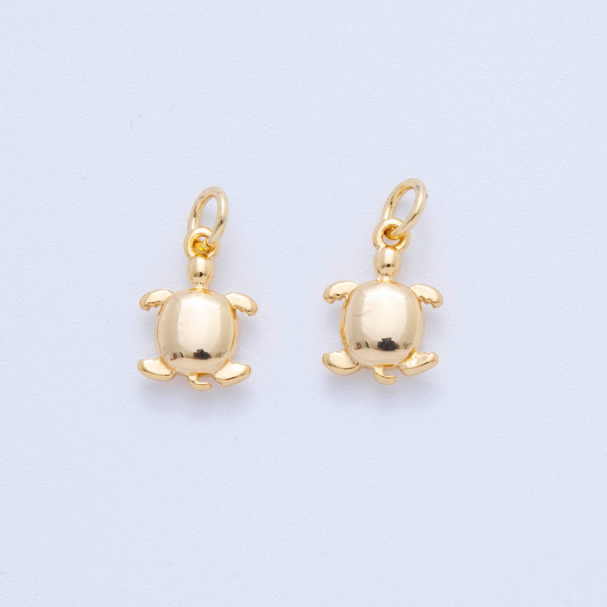 18K Gold Filled Mini Minimalist Turtle Tortoise 3D Multidimensional Charm | N313 - DLUXCA