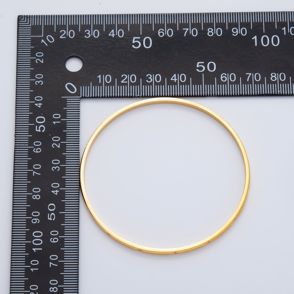 18K Gold Filled Minimalist North Star Imprint Bangle Bracelet | WA - 1412 - DLUXCA