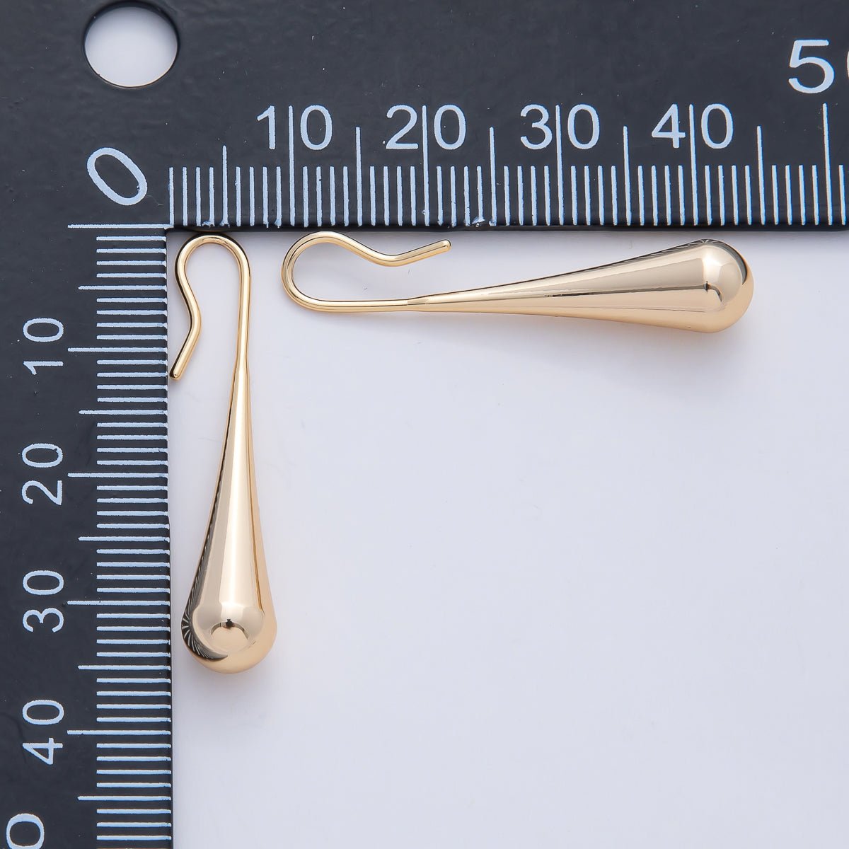 18K Gold Filled Minimalist Teardrop Fish Hook Earrings | AD1661 - DLUXCA