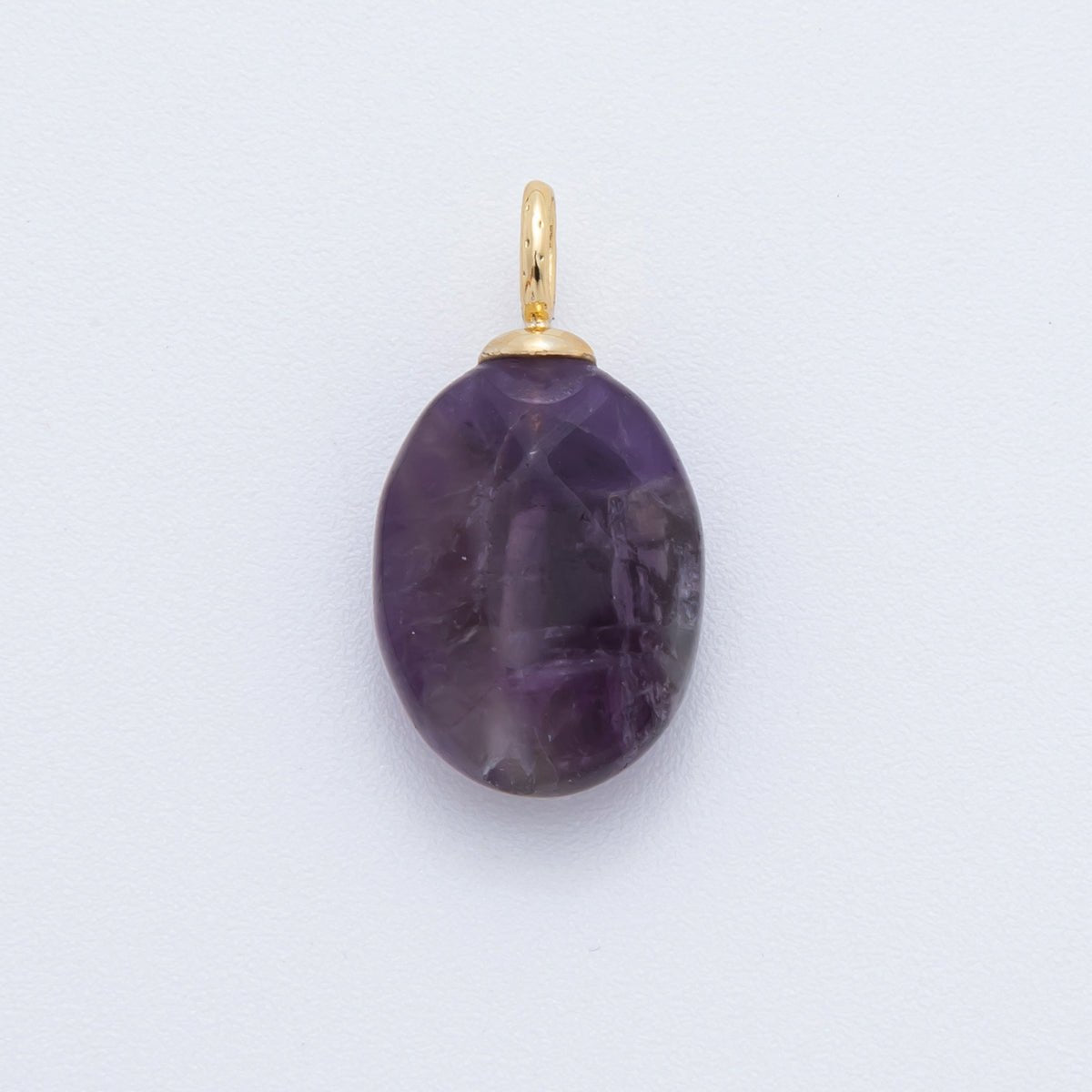 18K Gold Filled Multifaceted Gemstone Drop Pendant | AF80 - DLUXCA