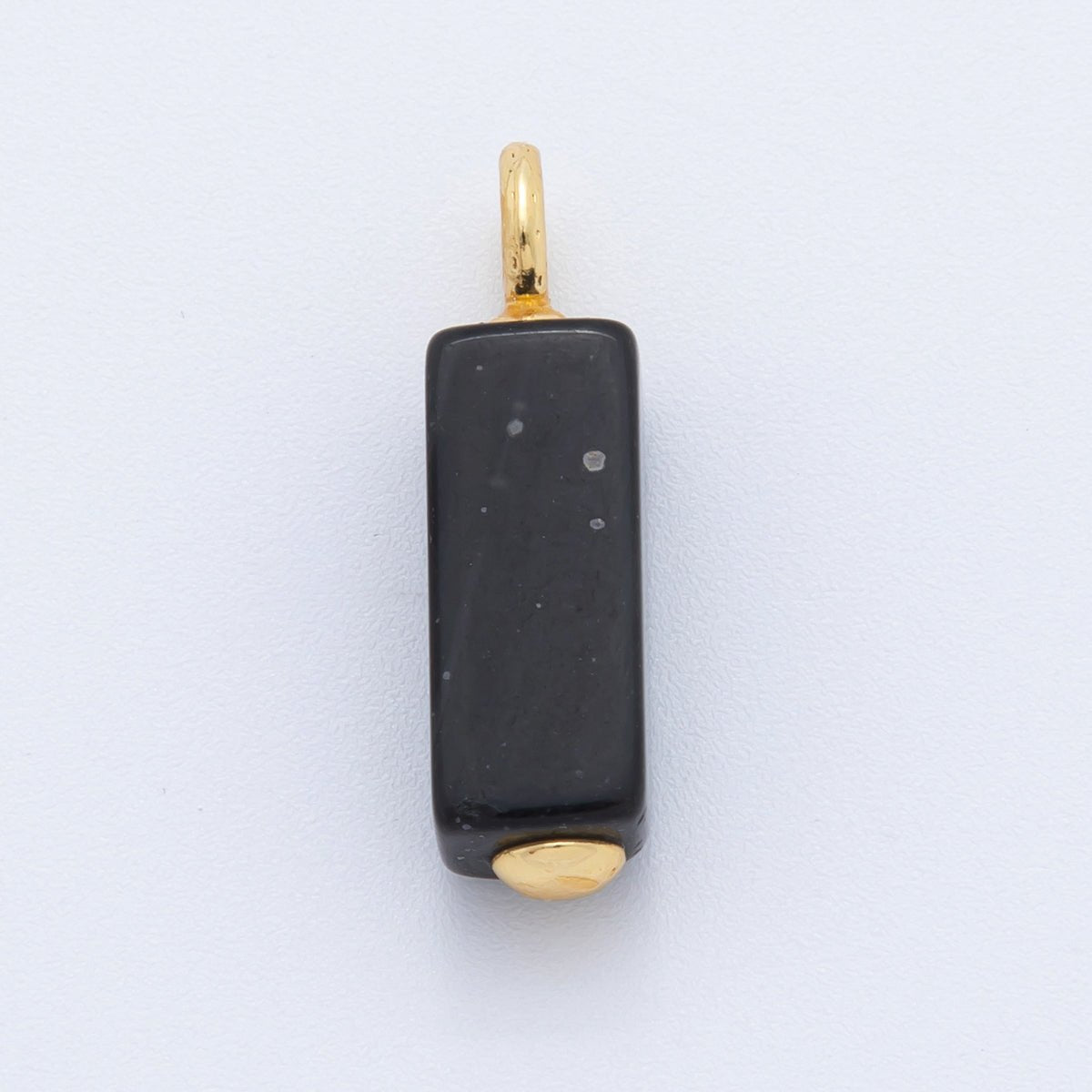 18K Gold Filled Natural Gemstone Rectangle Charm | AF787 - AF790 - DLUXCA