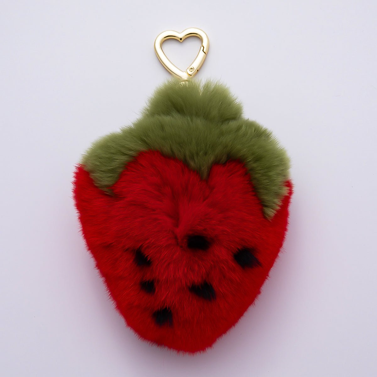 18K Gold Filled Pink, Red Sweet Strawberry Fruit Push Gate Keychain | WB - 00328 WB - 00329 - DLUXCA