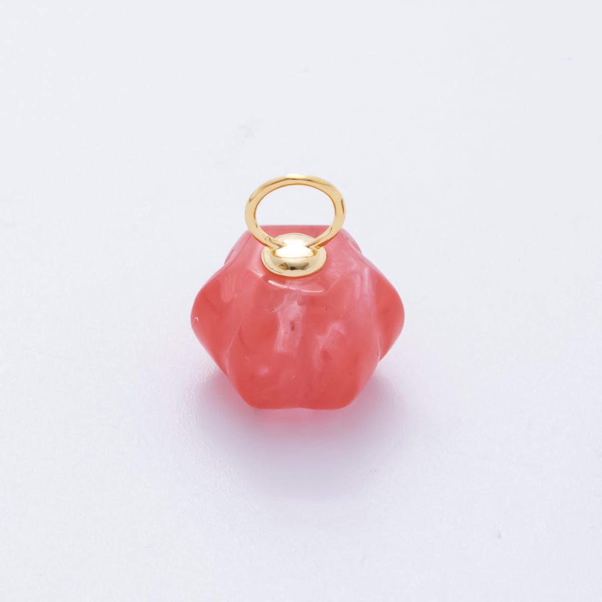18K Gold Filled Pumpkin Quartz, Ruffle, Carnelian Gemstone Charm | AH - 836 - AH - 838 - DLUXCA