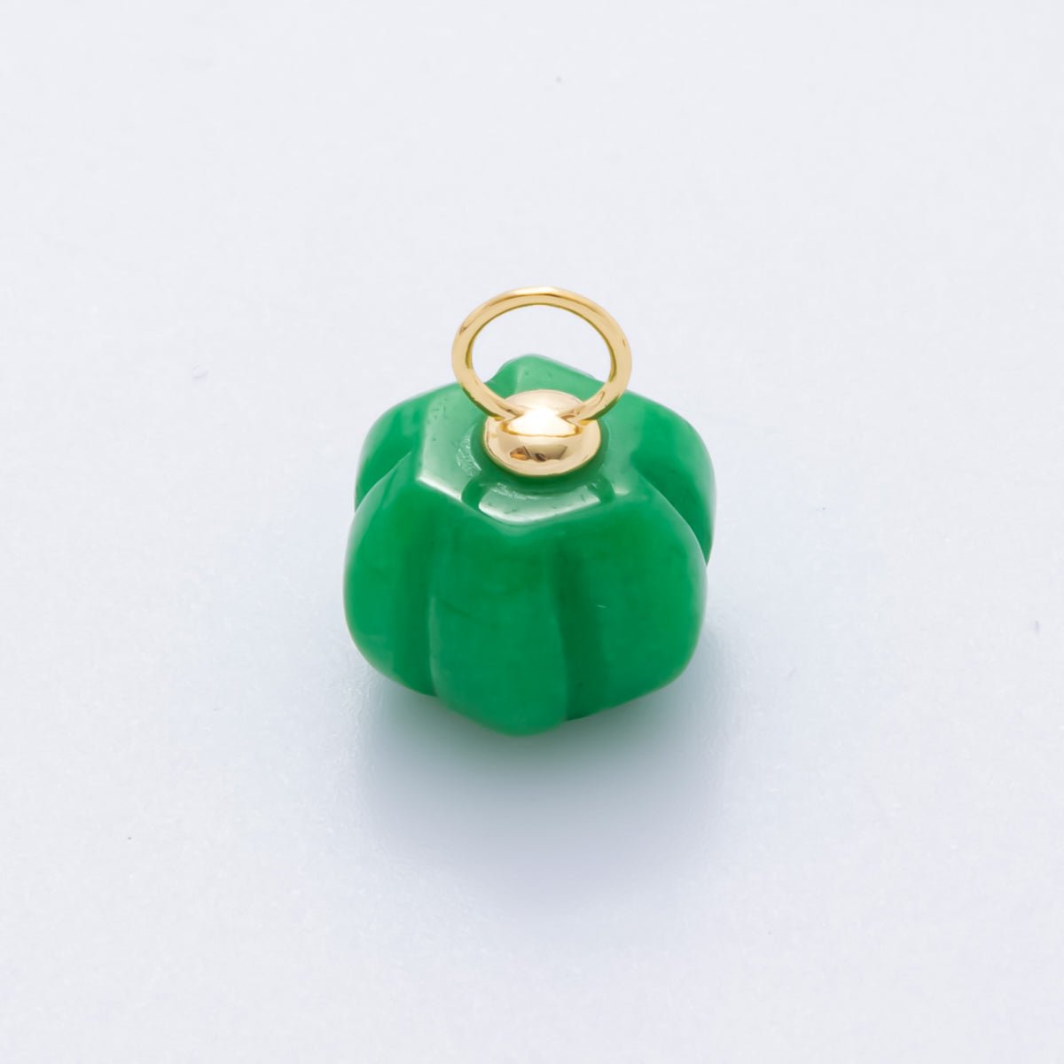 18K Gold Filled Pumpkin Quartz, Ruffle, Carnelian Gemstone Charm | AH - 836 - AH - 838 - DLUXCA