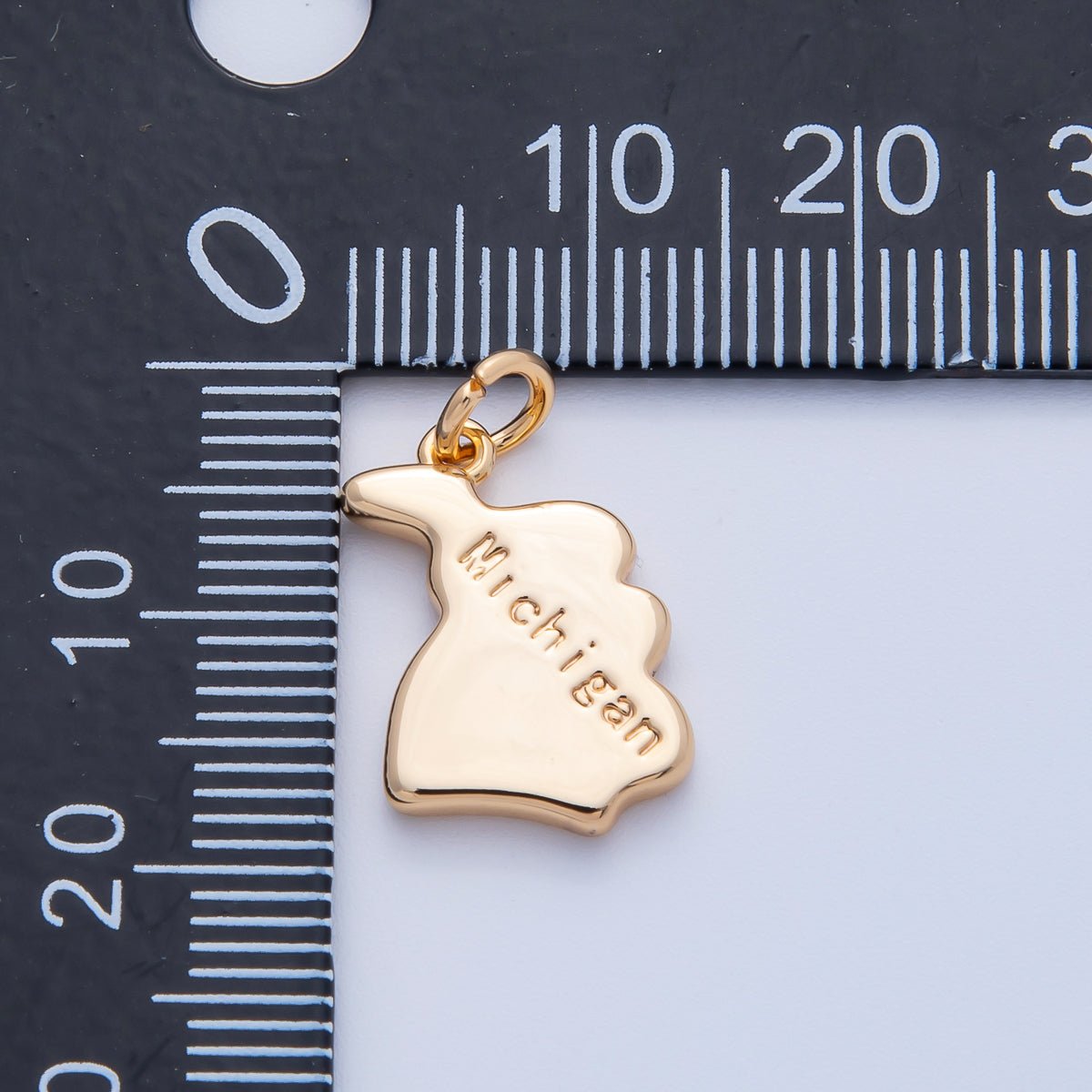 18K Gold Filled United States of America State Map Charm in Gold & Silver | AK064 - AK113 - DLUXCA