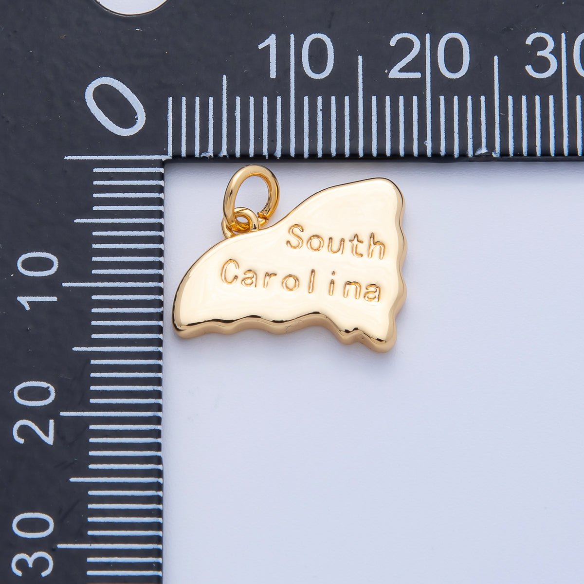 18K Gold Filled United States of America State Map Charm in Gold & Silver | AK064 - AK113 - DLUXCA